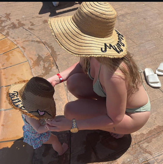 Personalized floppy sun hat