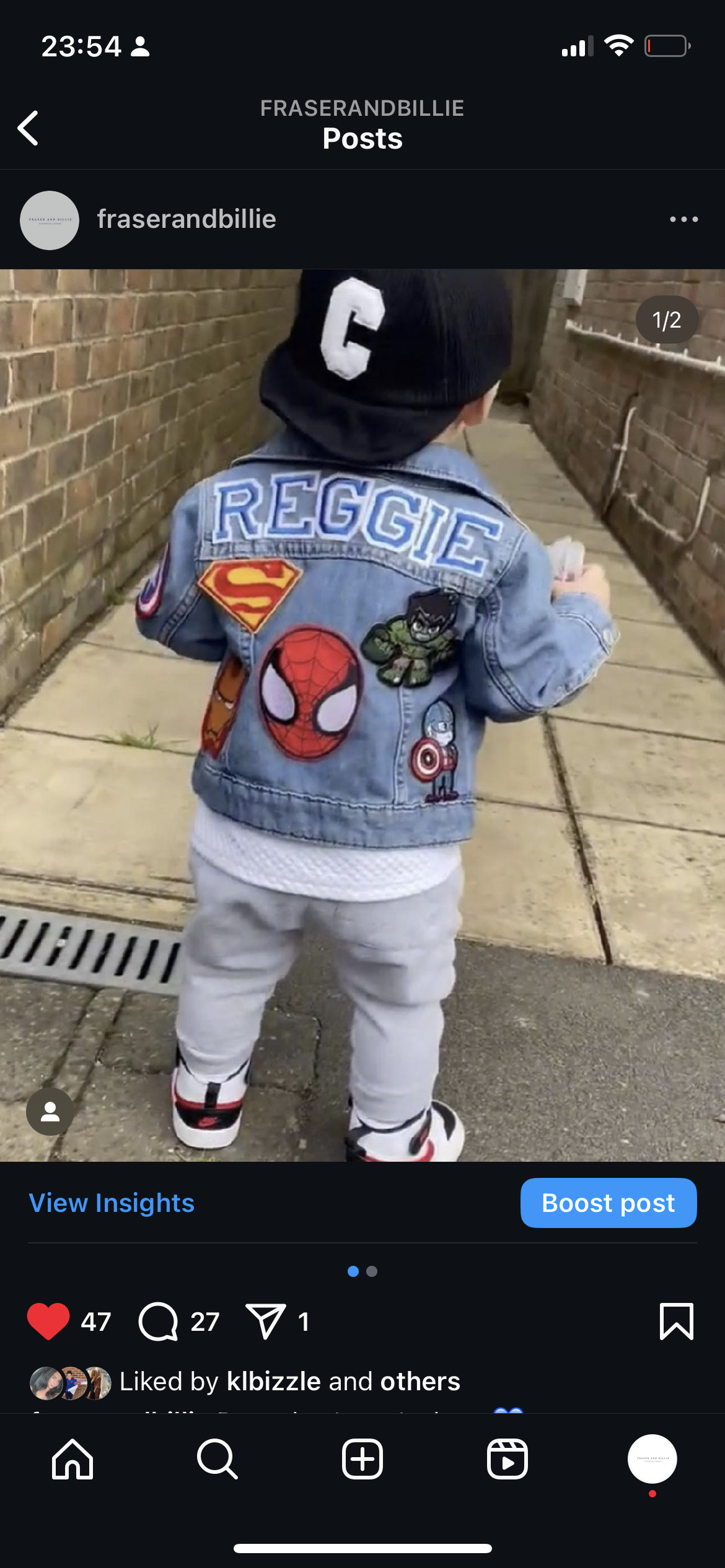 Personalized avengers jean jacket