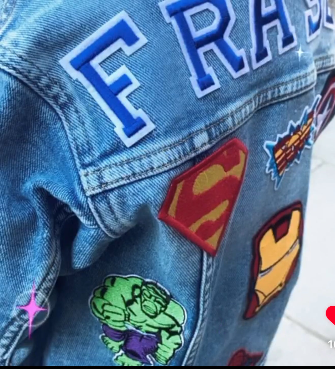 Personalized avengers jean jacket