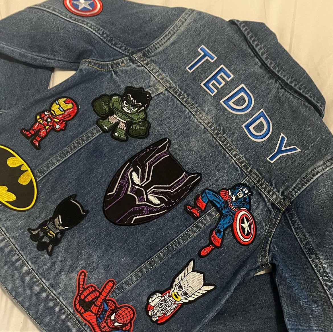 Personalized avengers jean jacket