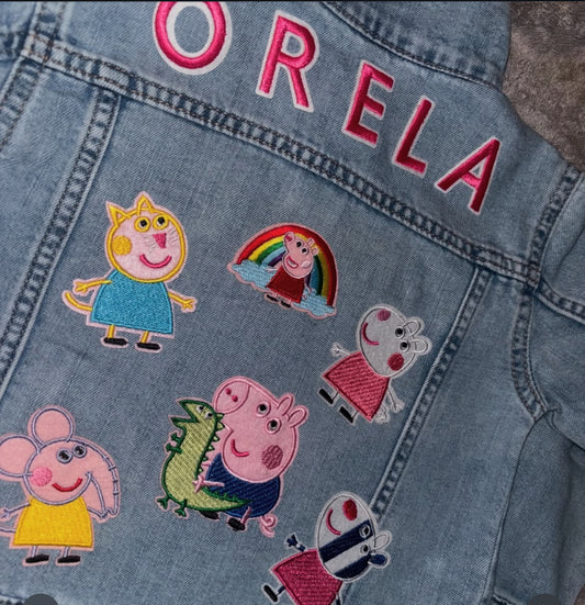 Personalised Peppa Pig Jean Jacket