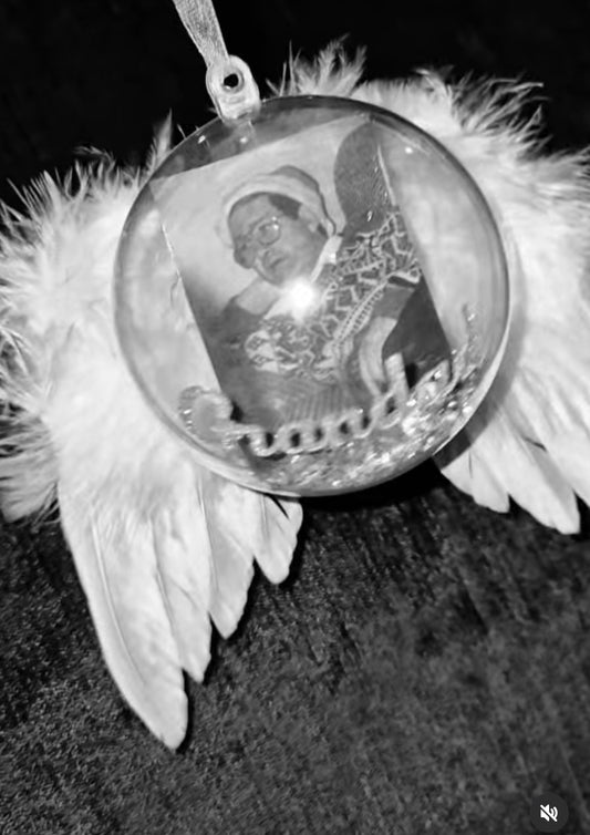 Personalised photo & angel wings ball ball