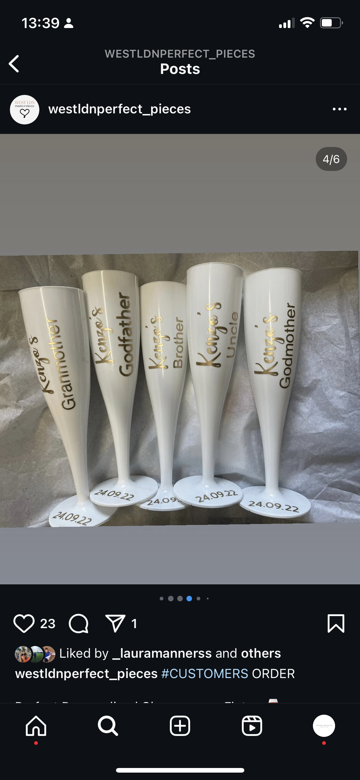 Personalized Christening Flutes